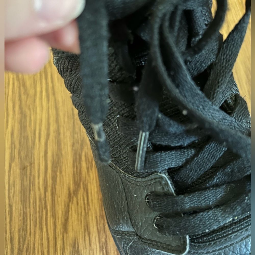 Nike Air Jordan 1 Flight 4 High Top Sneakers Premium Black and Gold Size 6.5Y - Picture 5 of 6